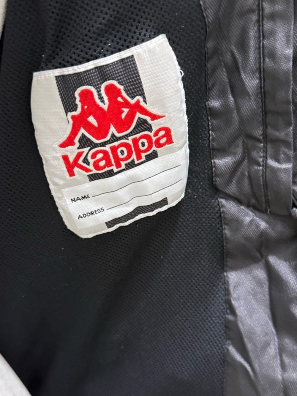Kappa Italia 90s Vintage Black Windbreaker with White Logo Tape EUC SIZE M - Picture 9 of 9